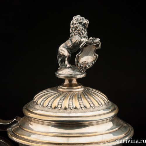 Металлическая кружка 1 л, серебрение, WMF, Германия, ок. 1900 гг