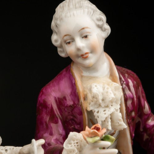 Сценка у портшеза (карета, кружевная), Unterweissbach, Германия, 1950 гг