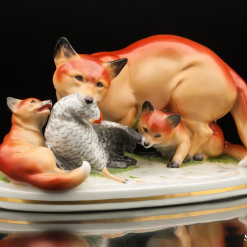 Лиса и лисята, Австрия, нач. - сер. 20 века