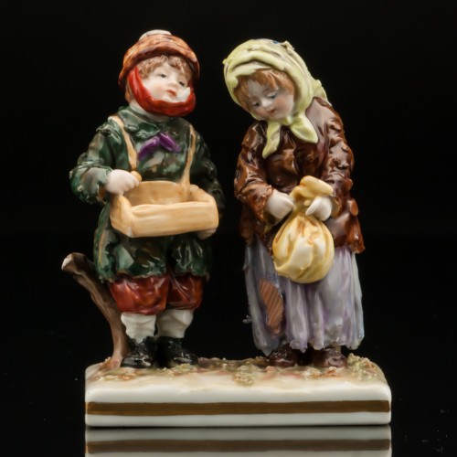 Двое нищих детишек, Volkstedt, Германия, кон. 19 - нач. 20 вв