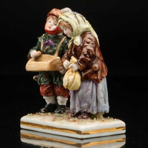 Двое нищих детишек, Volkstedt, Германия, кон. 19 - нач. 20 вв