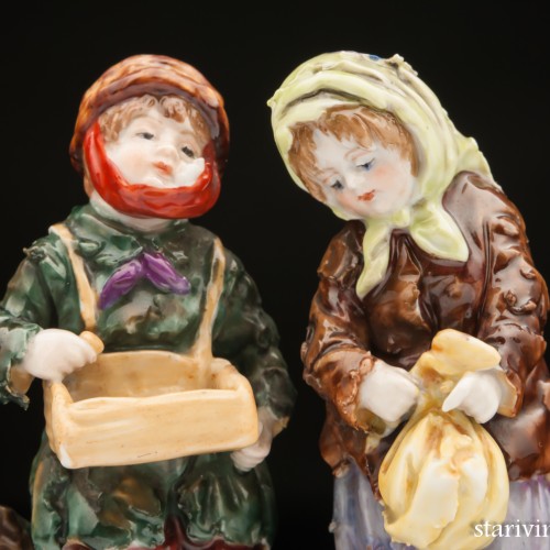 Двое нищих детишек, Volkstedt, Германия, кон. 19 - нач. 20 вв