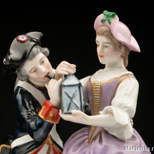 Солдат и девушка, Франция, 19 в