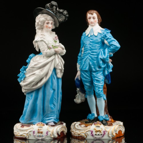 Пара в синих костюмах, Франция, 19 в