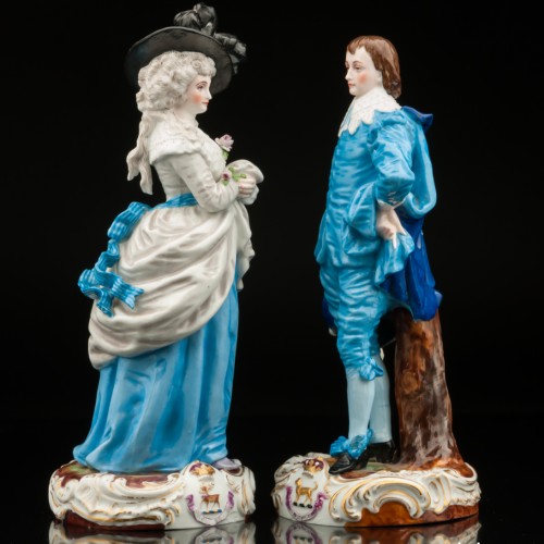 Пара в синих костюмах, Франция, 19 в