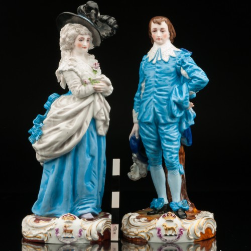 Пара в синих костюмах, Франция, 19 в