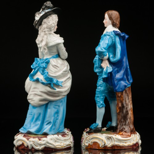 Пара в синих костюмах, Франция, 19 в