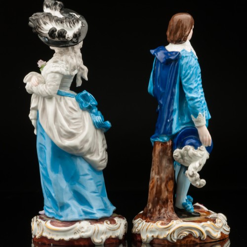 Пара в синих костюмах, Франция, 19 в