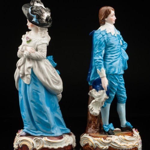 Пара в синих костюмах, Франция, 19 в