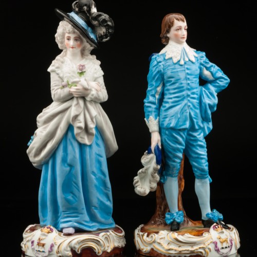 Пара в синих костюмах, Франция, 19 в