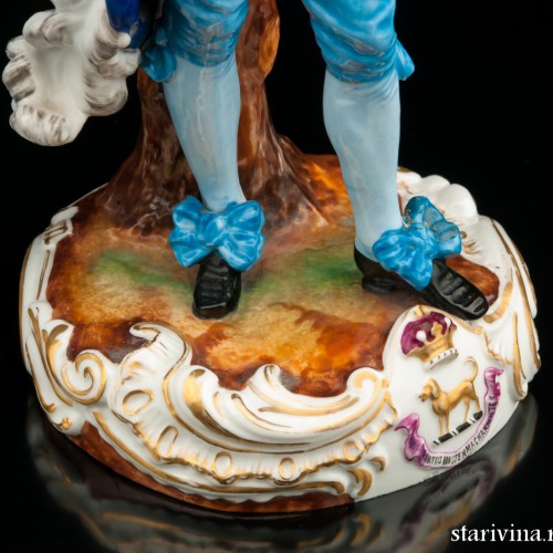 Пара в синих костюмах, Франция, 19 в