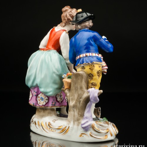 Пара с лопатой и лейкой, Sitzendorf, Германия, сер. 20 в