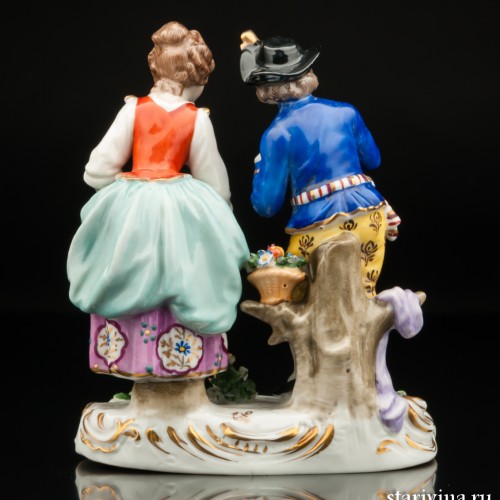 Пара с лопатой и лейкой, Sitzendorf, Германия, сер. 20 в