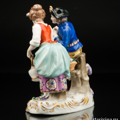 Пара с лопатой и лейкой, Sitzendorf, Германия, сер. 20 в