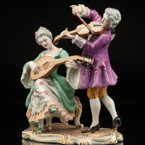 Дуэт, скрипка и мандолина, Capodimonte, Италия, сер. 20 в