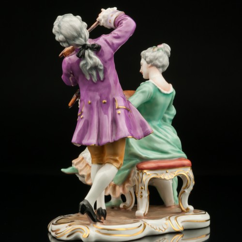 Дуэт, скрипка и мандолина, Capodimonte, Италия, сер. 20 в