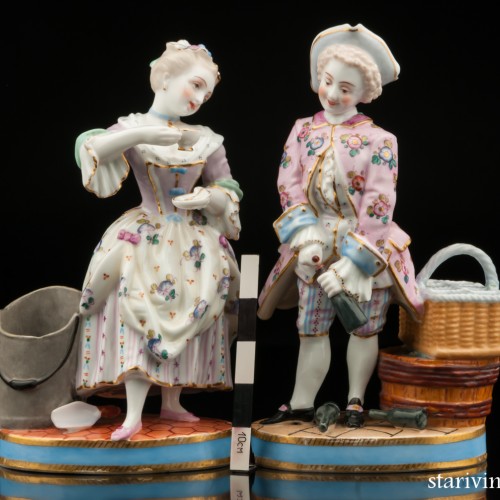 Пара "Выпивоха и горничная", Франция, 19 в