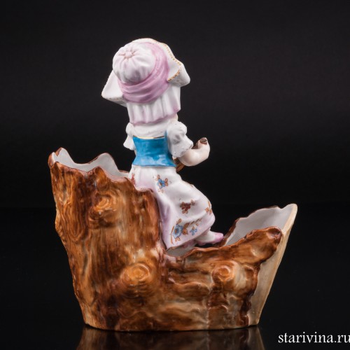 Девочка на кораблике, вазочка, Германия, нач. 20 в