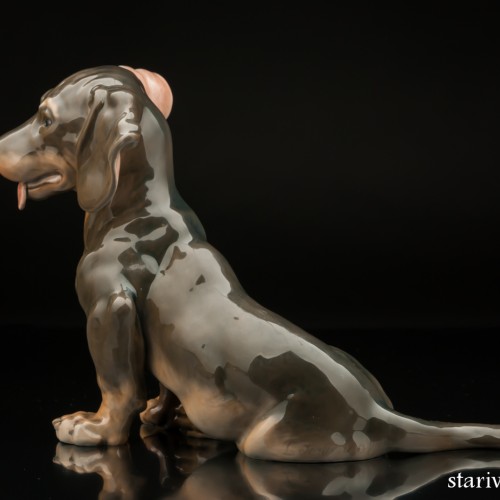 Щенок таксы с завернутым ухом, Royal Copenhagen, Дания, 1960 гг