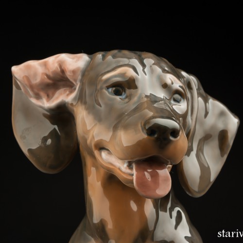 Щенок таксы с завернутым ухом, Royal Copenhagen, Дания, 1960 гг