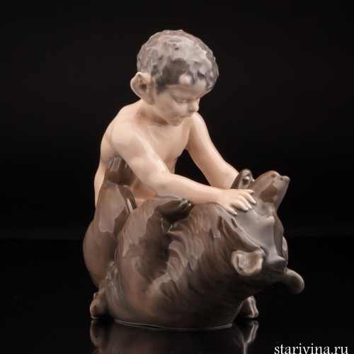 Фавн с медведем, Royal Copenhagen, Дания, 1960 гг
