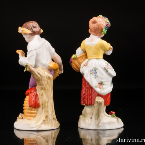 Мальчик и девочка, Sitzendorf, Германия, после 1950 г