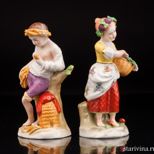 Мальчик и девочка, Sitzendorf, Германия, после 1950 г