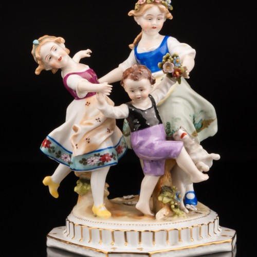 Танцующие детишки, E. A. Muller, Германия, 1890-1927 гг