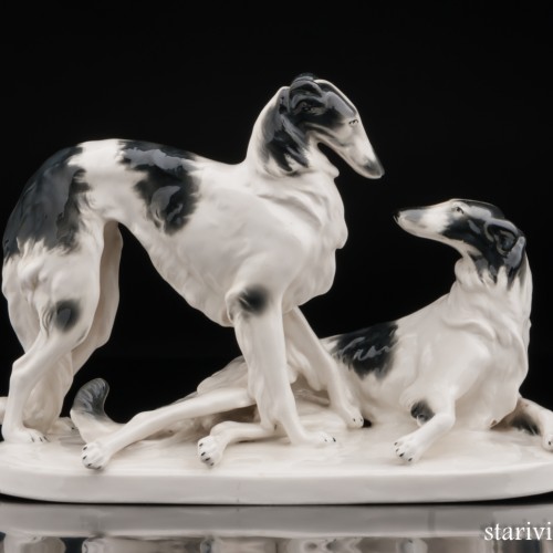 Две борзые, Carl Scheidig, Германия, 1935-90 гг