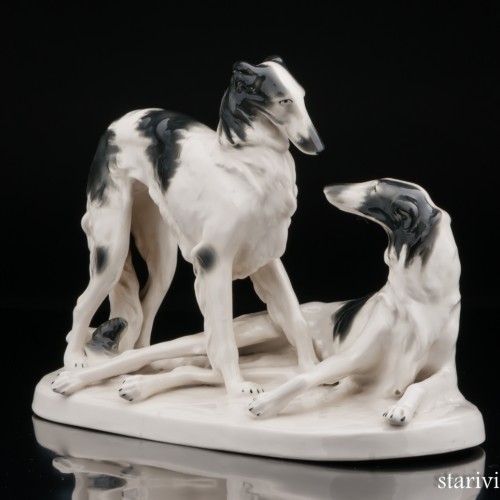 Две борзые, Carl Scheidig, Германия, 1935-90 гг