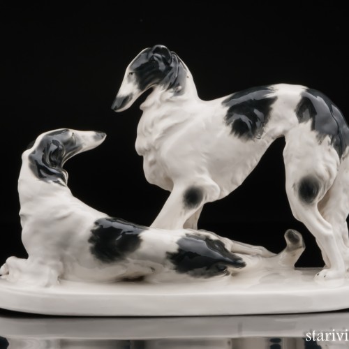 Две борзые, Carl Scheidig, Германия, 1935-90 гг