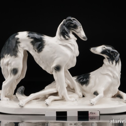 Две борзые, Carl Scheidig, Германия, 1935-90 гг