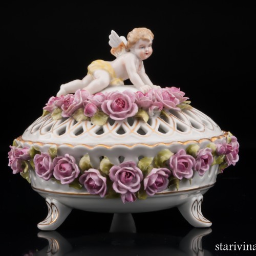 Вазочка с ангелочком, Von Schierholz, Германия, 1907-27 гг