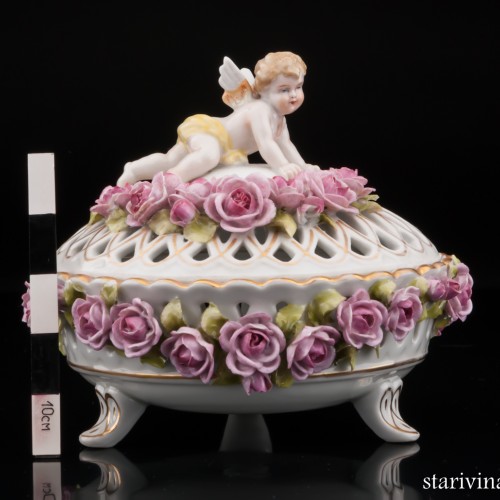 Вазочка с ангелочком, Von Schierholz, Германия, 1907-27 гг