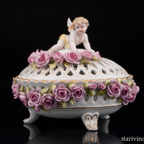 Вазочка с ангелочком, Von Schierholz, Германия, 1907-27 гг