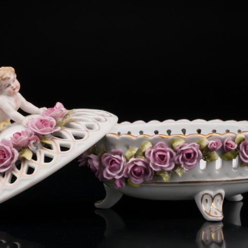 Вазочка с ангелочком, Von Schierholz, Германия, 1907-27 гг