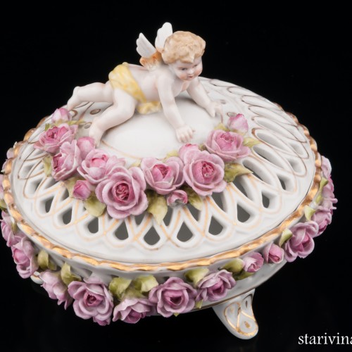 Вазочка с ангелочком, Von Schierholz, Германия, 1907-27 гг