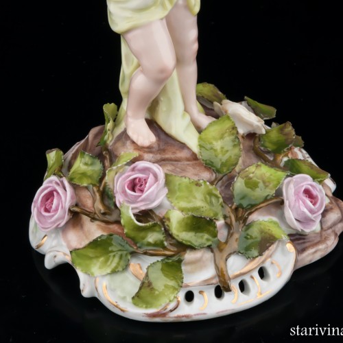 Вазочка-конфетница с ангелочком, Von Schierholz, Германия, 1907-27 гг