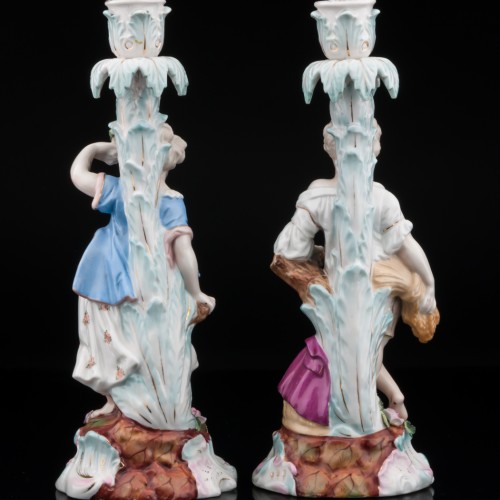Парные подсвечники с юной парой, Франция, кон. 19 в