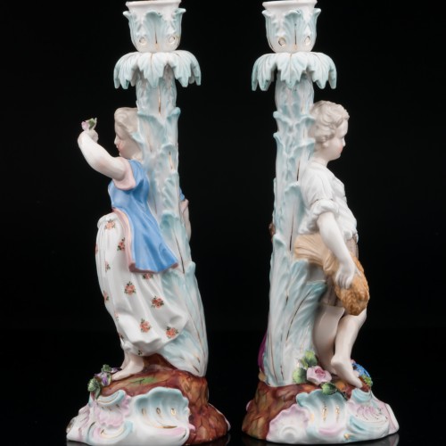 Парные подсвечники с юной парой, Франция, кон. 19 в