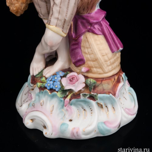 Парные подсвечники с юной парой, Франция, кон. 19 в