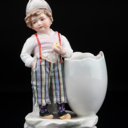 Мальчик с яблоком, E. A. Muller, Германия, 1890-1927 гг