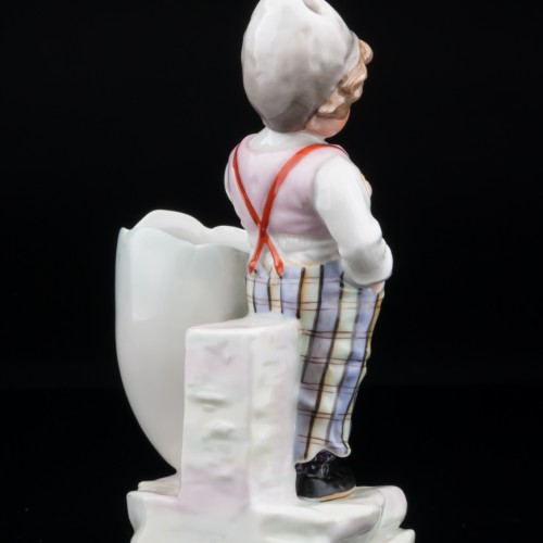 Мальчик с яблоком, E. A. Muller, Германия, 1890-1927 гг