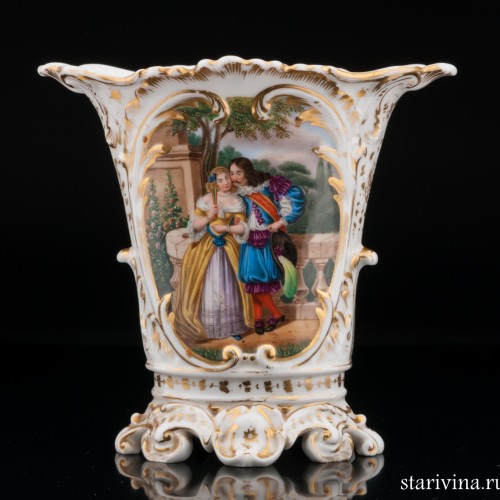 Ваза с ручной росписью, Франция, 19 в