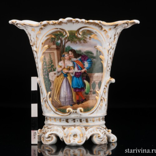 Ваза с ручной росписью, Франция, 19 в