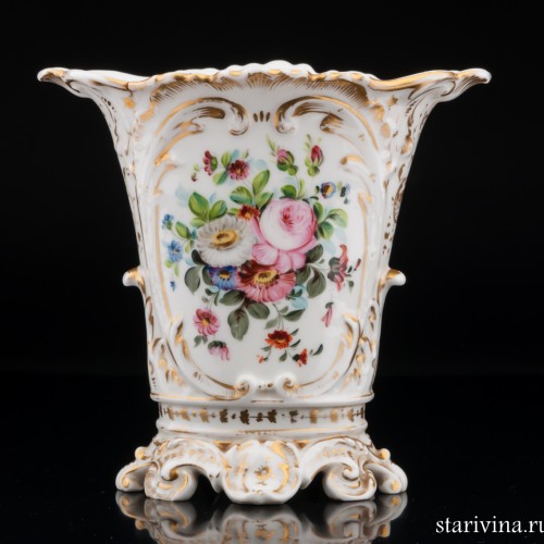 Ваза с ручной росписью, Франция, 19 в