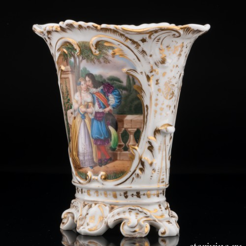 Ваза с ручной росписью, Франция, 19 в