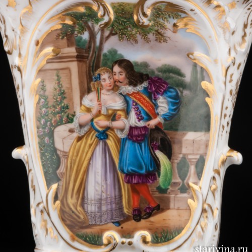 Ваза с ручной росписью, Франция, 19 в