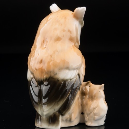 Сова с совятами, миниатюра, Sitzendorf, Германия, вт. пол. 20 в