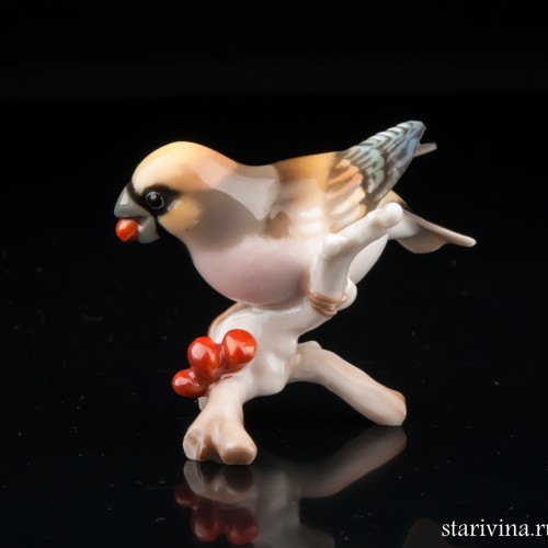 Птица Дубонос, миниатюра, Hutschenreuther, Германия, 1970 гг